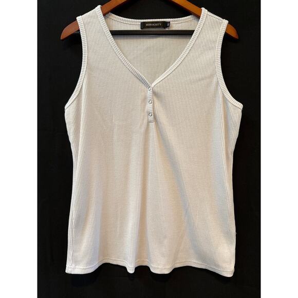 Women’s Merokeety V Neck White Tank Top XL - Picture 1 of 5